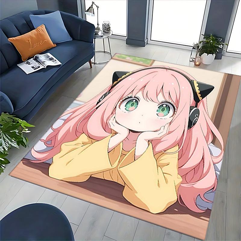 1pc Anime Cartoon Design Office Chair Mat Non-Slip Carpet for Home Decor, Suitable for All Seasons - Perfect Gift for Anime Lovers!M003