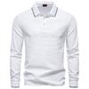 2026 Autumn New Men's Long Sleeved Polo Shirt, Solid Color Men's Top with Lapel, Versatile Polo Shirt for Men