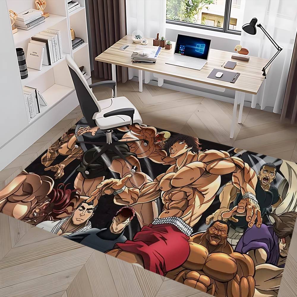 Baki Hanma Yujiro Manga Kitchen Mat Nordic Style Bedroom Living Room Doormat Home Balcony Anti-Slip Welcome Rug