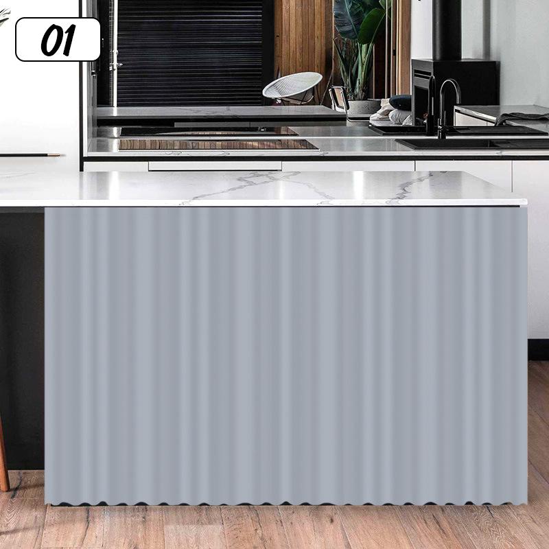 Ensfarvet skapgardin Kjøkkenhyllegardiner Dekorative skapdørgardiner Vindusgardin Skapdørbeskyttelse Hjemmedekor