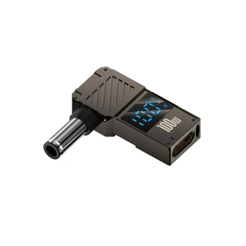 USB C To Direct Current 100W PD Type C Female To Male Connector With Digital Display for Monitors Voltages Current Power