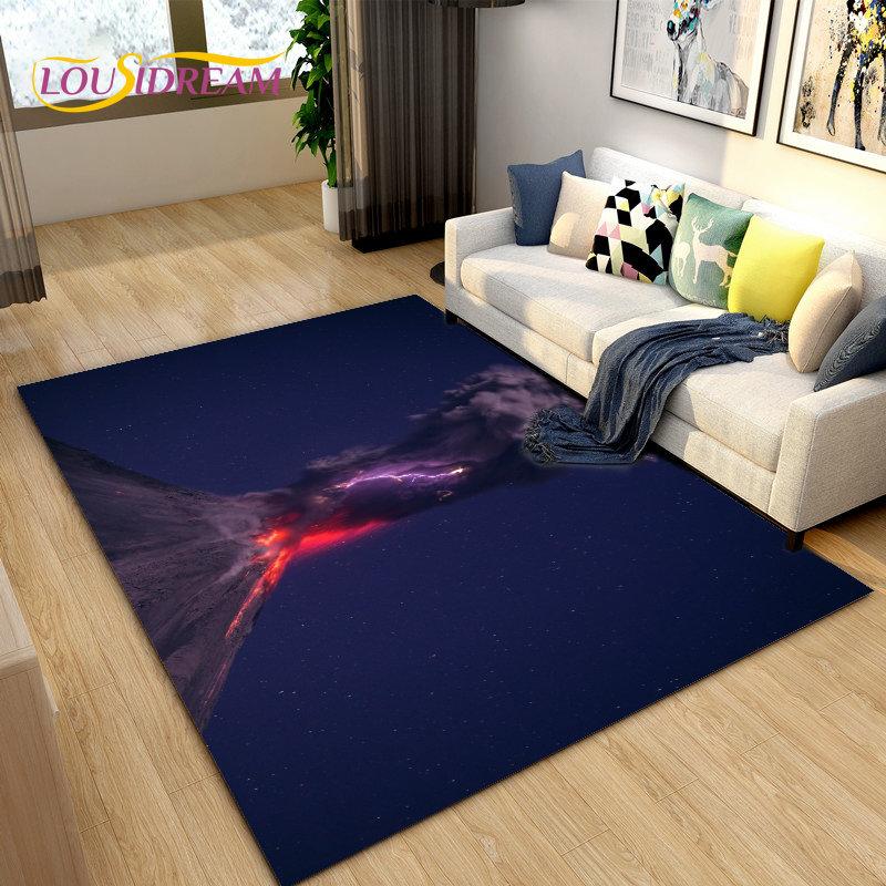 Volcanic Magma Series Area Rug Large,Carpet Rug for Living Room Bedroom Kitchen Doormat Decoration, Kids Play Non-slip Floor Mat