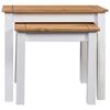 VidaXL Tables gigognes 2pcs Blanc Bois pin massif Assortiment Panama