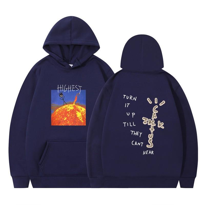 Travis Scott HITR Sun Hoodie Womens Oversized Sweatshirt Festival Streetwear