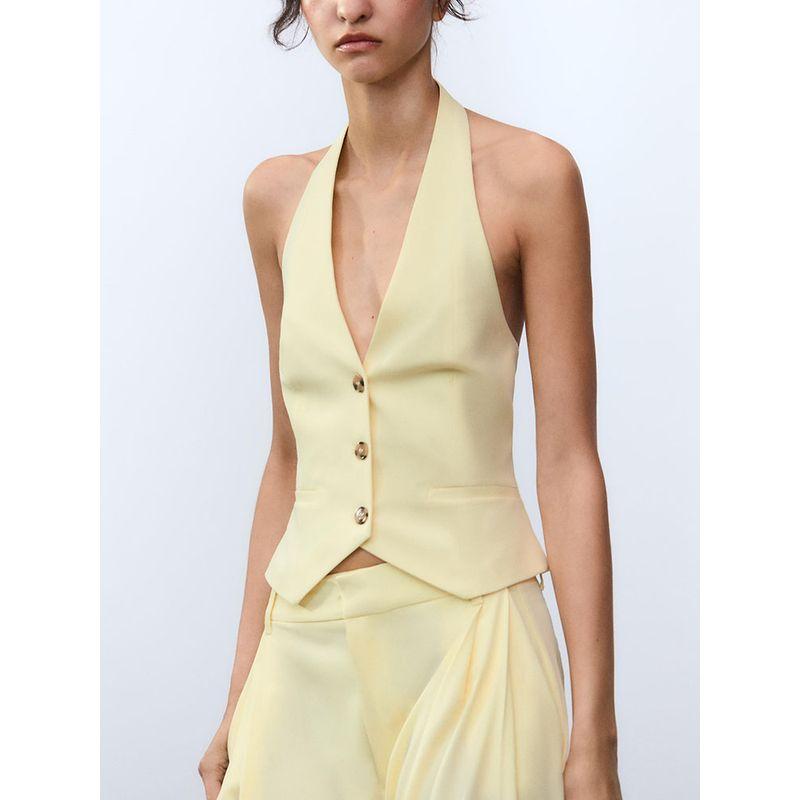 Za2025 Spring New Women Clothes Halter Collar Vest 2010832 570 Casual Pants 4661428 570