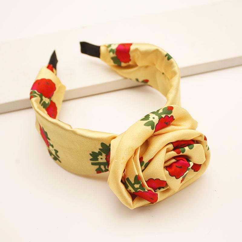Lystrfac Vintage Front Knot Print Headband Women Turban Wide Knotted Hairband for Ladies Bandanas Female Hair Accessories