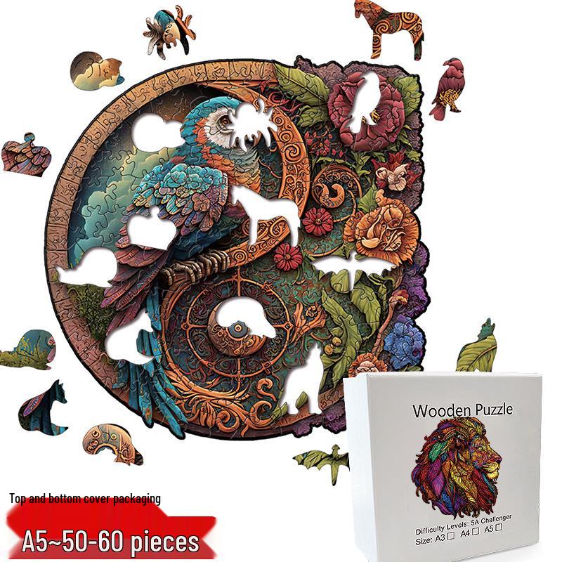 Irregular Animal Dog Penguin Wooden Puzzle in Stock