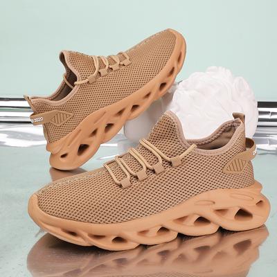 Popular Large Size Casual Sports Shoes Men's Mesh Shoes Twist Bottom Running Casual Shoes Men's Shock Absorption Lightweight Soft Sole