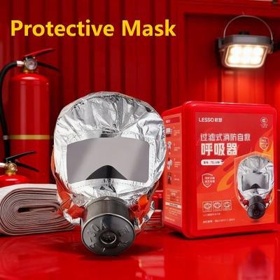 Self-rescue Breathing Apparatus Multi-Layered Fireproof Filter Mask Easy-fit Escape Hood Fire Escape Hood Oxygen Mask Fire Mask
