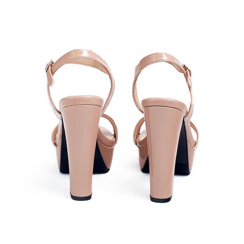 Women's Thick Heel Platform Strap High Heels - Summer 2023 Edition