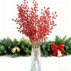 Artificial Red Berry Pick Christmas Holly Berries Stem Faux Plants Foam Berries Branch Xmas Holiday Wedding Party Home Decoration