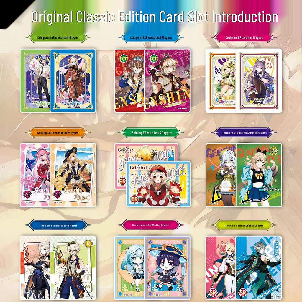 Genshin Impact Deluxe Edition Cold Foil Cards - Original Classic Version