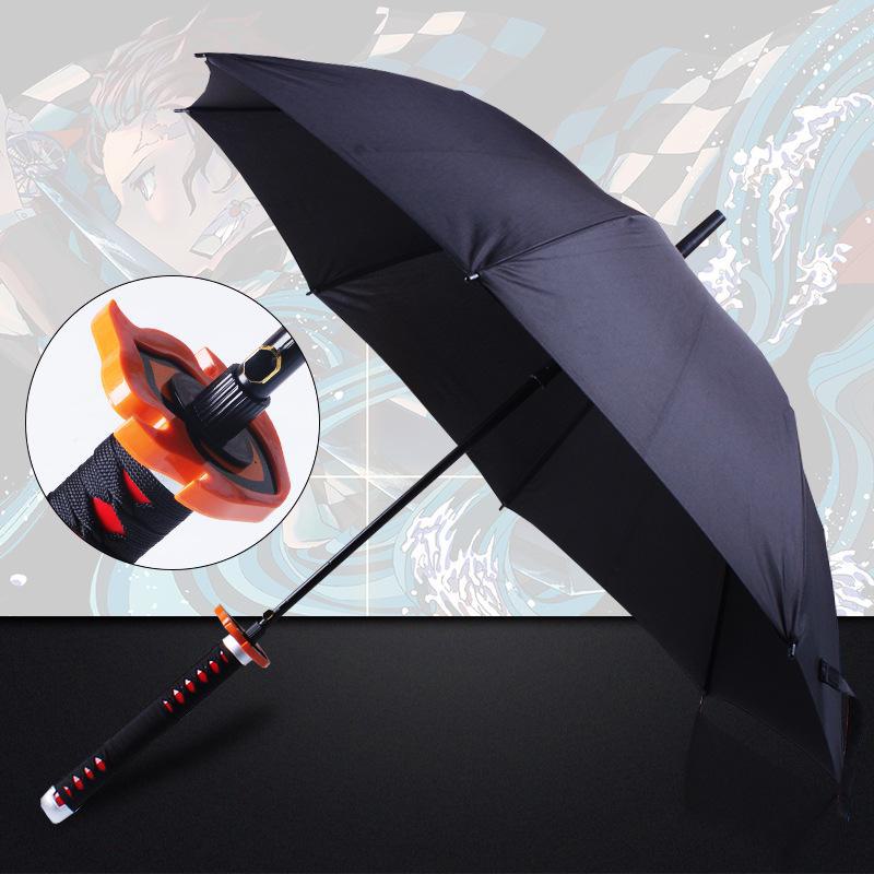 Anime Samurai Schwert Schirm - Kreativer Sonnenschirm mit langem Griff