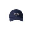 Female Baseball Cap Embroidered Soft Top Showing White Face with Small Navy Blue Baseball Cap for Women