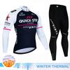 Team QUICK Step 2026 Winter Fleece Long Sleeve Cycling Jersey Set MTB Bicycle Clothes Wear Ropa Ciclismo Racing Bike Jersey Suit
