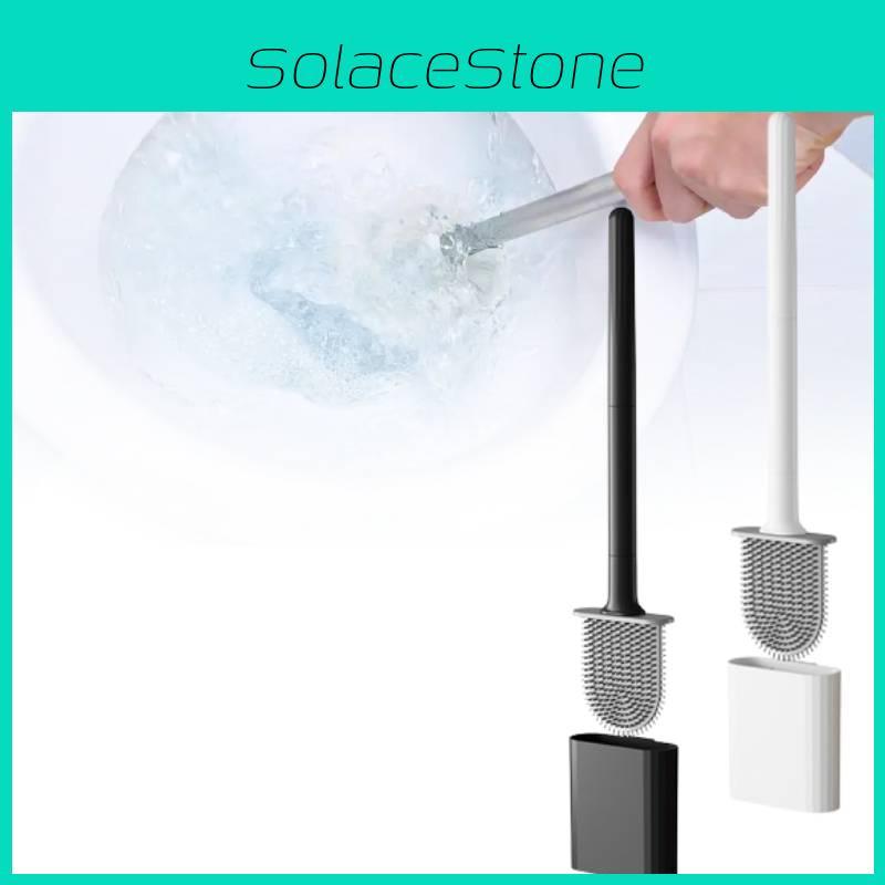 Brush Toilet Silicone Deep Cleaner Brushs Nonslip Long Plastic Handle Tool