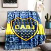 Club Atletico Boca Juniors Theme Personalized Outdoor Flannel Blankets Soft And Suitable For All Seasons Perfect For Sofas Beds And Camping