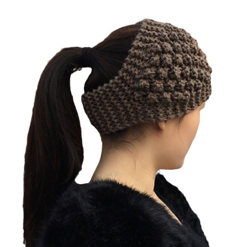 Chapeau Bandeau Laine Large Bord - Chauffant Automne/Hiver Coiffe Tricotée & Foulard Accessoire Cheveux