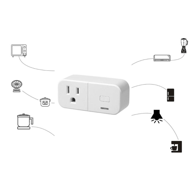 WiFi Intelligent Plug Outlet Home Energy Monitoring Small Intelligent Socket for Energy Monitoring Timing Socket