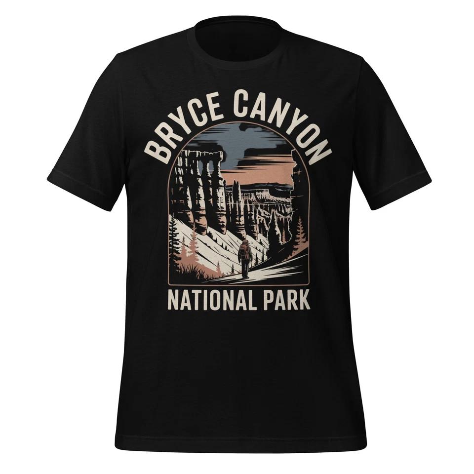 Bryce Canyon National Park Sunset Hiker Unisex Nature Graphic Hiking T-Shirt XL