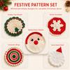 Handmade Non Slip Mat Knitted Table Mat Crochet Christmas Coaster  Table Decoration