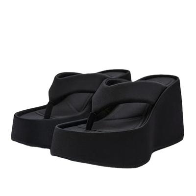 Fashion Summer Platform Women Slippers Female Outdoor Clip Toe Slip On Shoes Ladies Wedges Party Slides High Heels Sandalias Mujer