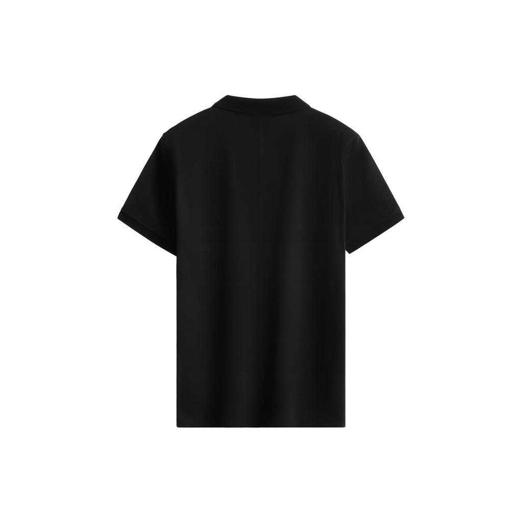 Calvin Klein Solid Color Letter Print Short Sleeve Polo Shirt Men Tops Space-Black J323202-BEH