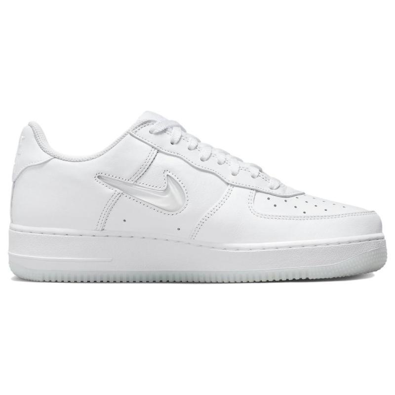 Nike Air Force 1 Low 07 Retro 'Color Of The Month Jewel Swoosh Triple White' Sneakers FN5924-100