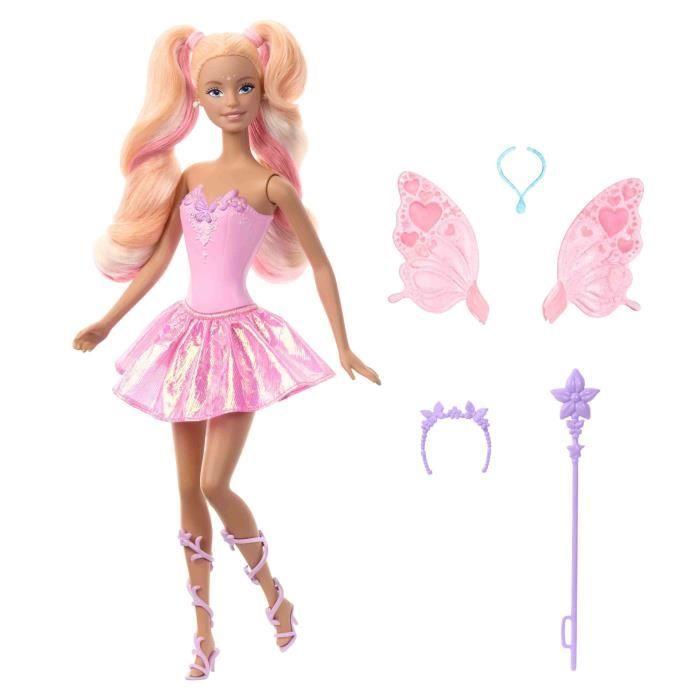 Poupée Barbie Fée-Ailes Et Tenue Avec Changement De Couleur