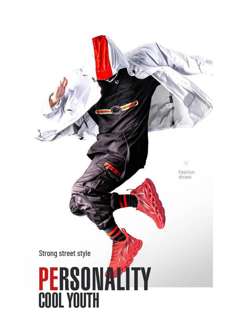 Men's Cross-Border Korean Style Running Shoes - Breathable, Casual Lace-up Sports Footwear