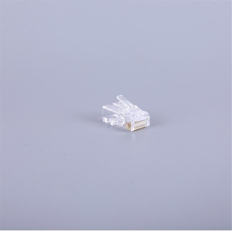 100pcs Cat6 RJ45 Ends, 8P8C Cat6 RJ45 Connectors Clear Ethernet Crimp Connectors For UTP Networking Cable 24-26AWG