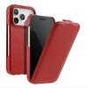 MELKCO For iPhone 17 Pro Max Case Compatible with MagSafe Vertical Flip Genuine Cow Leather+PC Phone Cover
