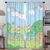 Window Curtain for Room 2 Panel Kawaii Cartoon K-KirbyS Kitchen Curtains Shades Tulle for Bedroom Home Interior Curtains Living