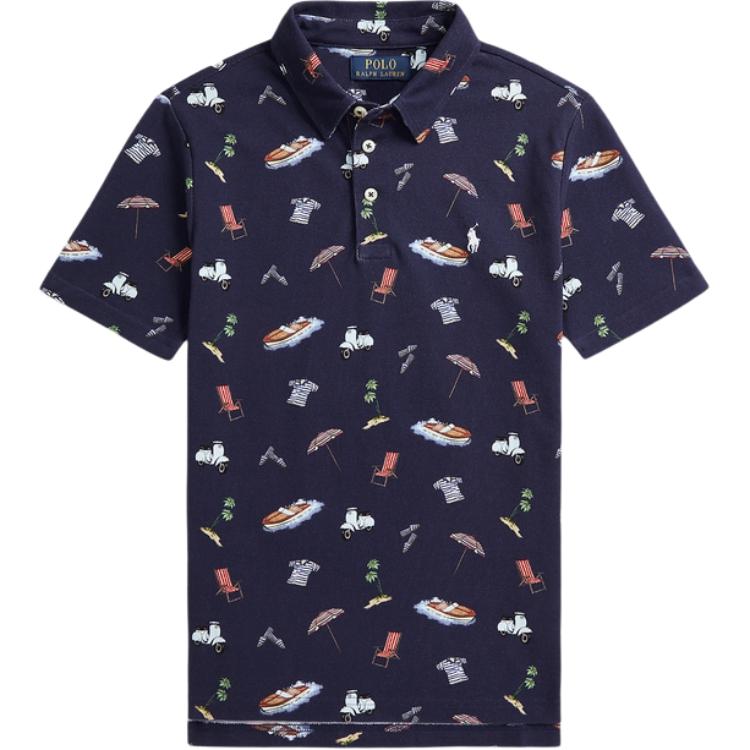 

Polo Ralph Lauren Футболка поло Ss25 С принтом Воротник поло Короткий рукав Разноцветный Детский Детский топ CWPOKNIY8021398-999 S