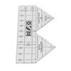 90 Degree Sewing Ruler Acrylic Triangular Hand 10in Sewing Cutting Double Strip Ruler for Garment
