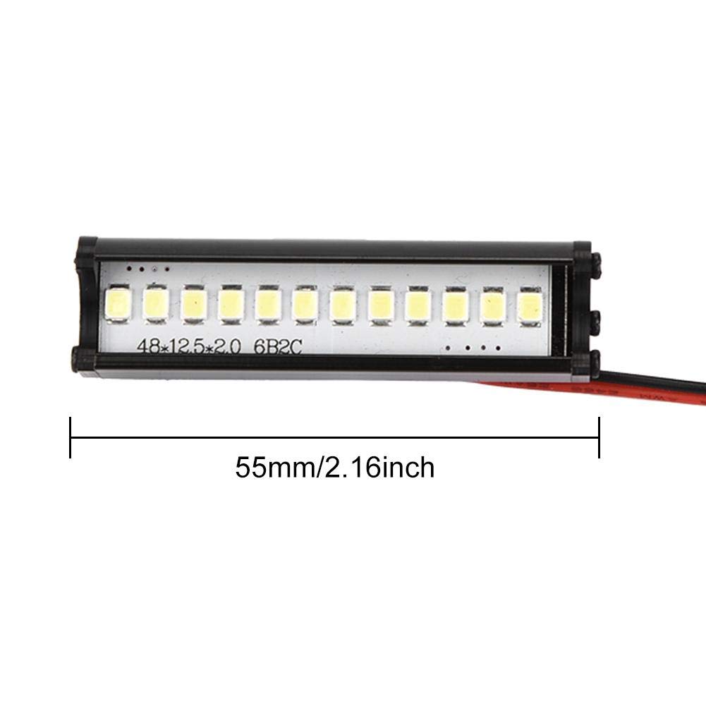 Bright LED Light RC Light Bar with 4 Mounting Compatible with Scale Racing Miniature Custom and RC Cars Bar, Brackets, 1/10 Cars,