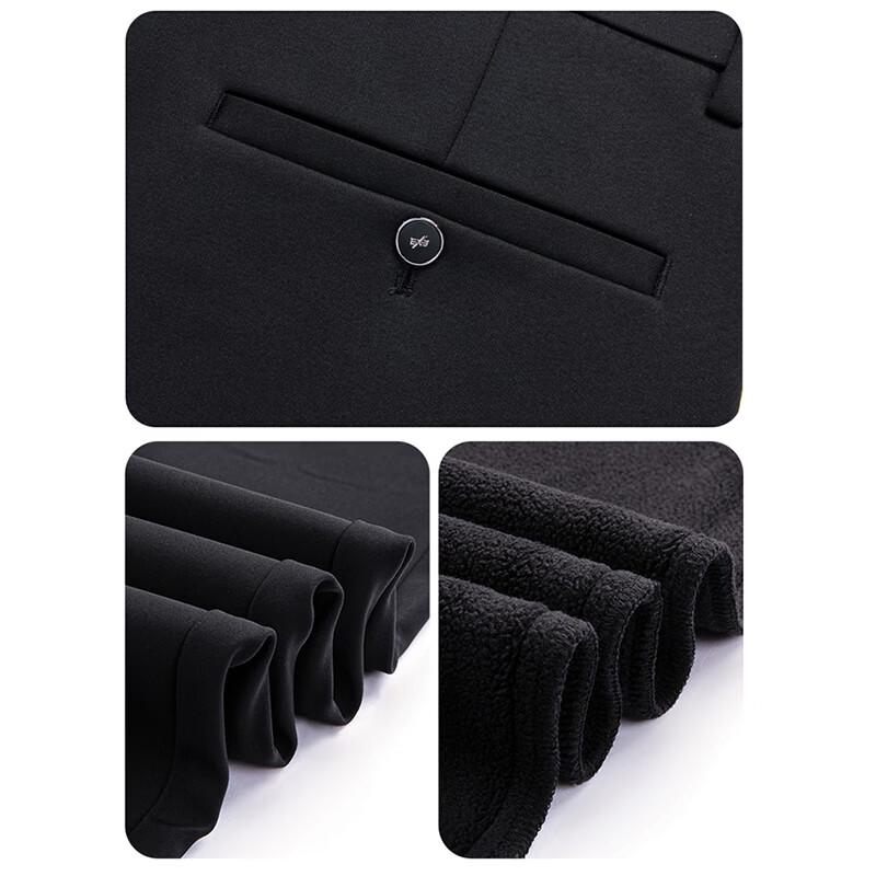 FIRS Men's Fleece-Lined Stretch Straight-Leg Casual Pants