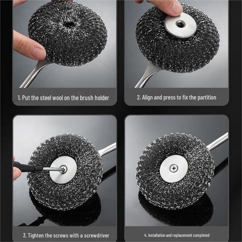 Qianxing Stainless Steel Pot & Dish Scrubber with 2 Heads