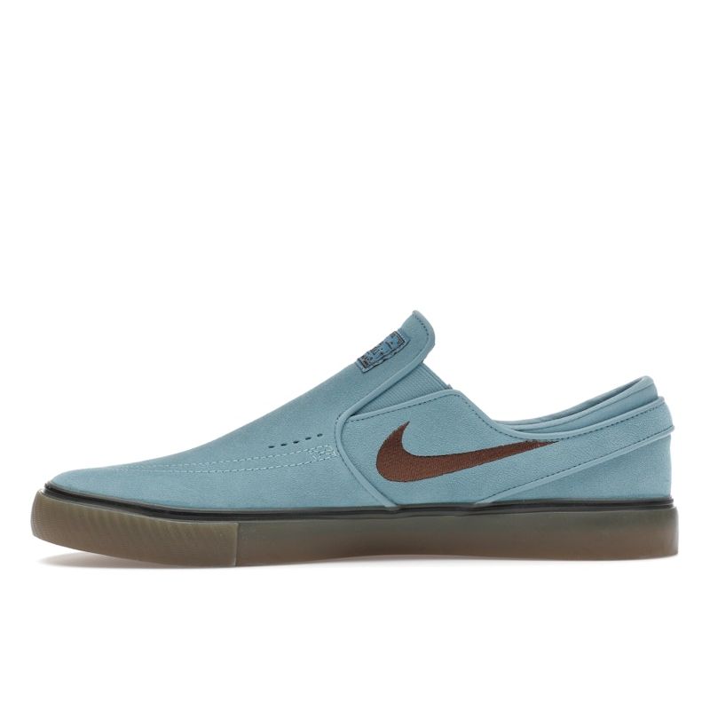Nike Zoom Stefan Janoski+ Slip SB Denim Tyrkysové Unisex Tenisky Teal Gumově-Světle-Hnědá Kakao-Wow FN5893-400