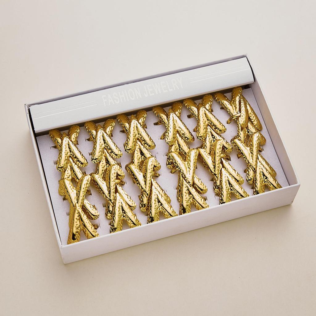 Gold Stainless Steel Smooth Surface Drip Oil Finger Ring