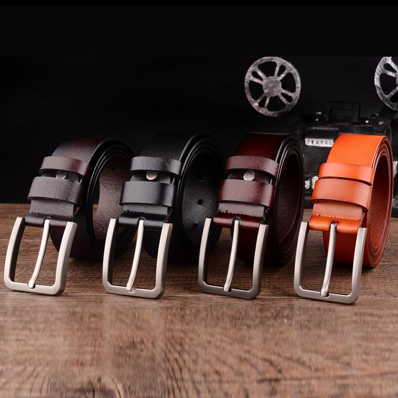 Men'S Belt Leather Belt Casual Pin Buckle Cowhide Belt Men'S Belt