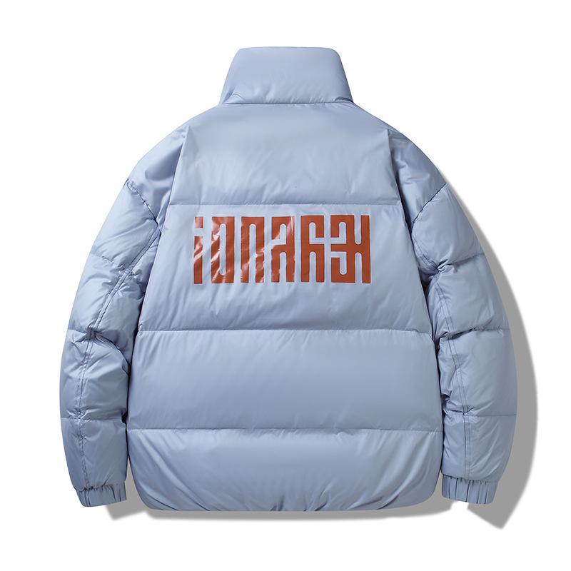 Autumn and Winter Men's High-end Versatile Down Jacket Stand-up Collar White Duck Down Casual Warm Student Jacket