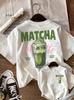 Matcha Latte Retro Iced Coffee Graphic TShirt Coffee Lover Aesthetic Print Loose Crew Neck Short Sleeve Casual Daily Top