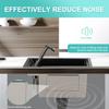 Small Kitchen Sink with Foldable Faucet Single Bowl Sink with Lid Prep Sink for Laundry Wet Bar Prep Office Outdoor Yard