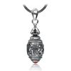 Retro and Popular Men's and Women's Versatile Jewelry Necklace with Six Character Mantra Pendant
