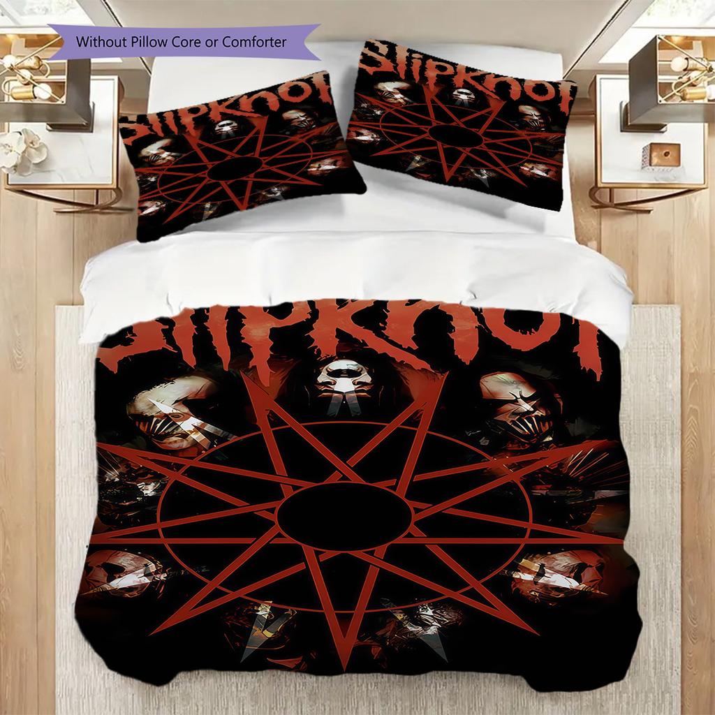 Slipknot Band Logo Comforter Set Bedding 1 Duvet Cover 2 Pillowcase Without Core Duvet Cover And Pillowcase Soft And Comfortable
