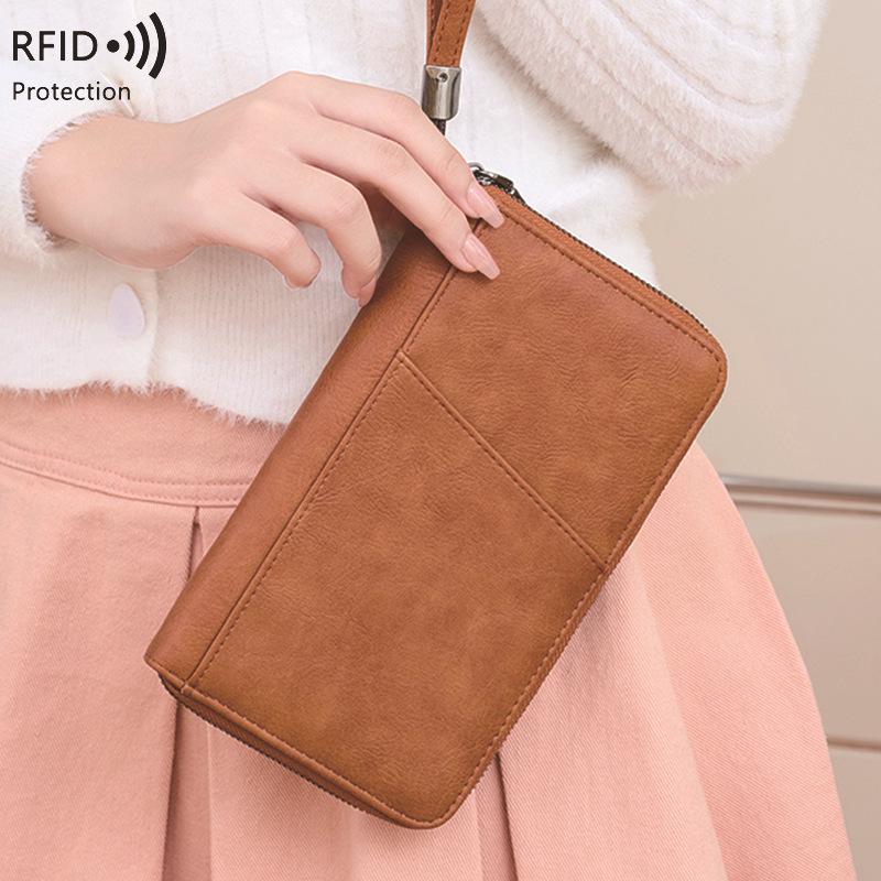 RFID Anti-Magnetic Passport and ID Zipper Wallet