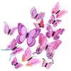 Light Pink 3D Magnet Butterefly Butterfly Stickers for Wall, Butterflies Stickers, Self Adhesive Home Décor Wall Sticker (Set of 12)