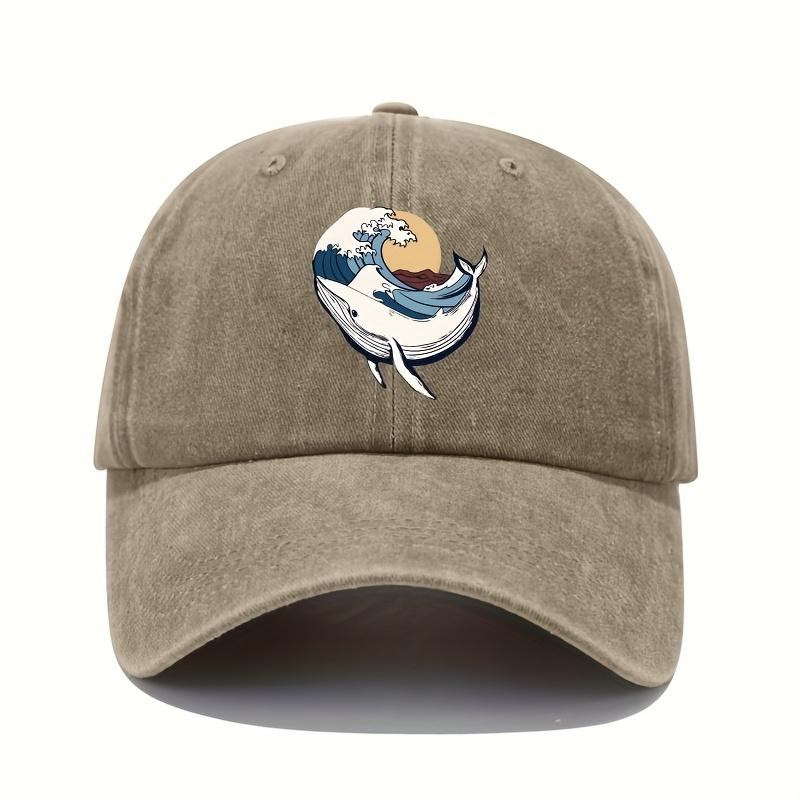 Verstellbare Baseballkappen mit Surf- und Wellenmustern für Damen und Herren, geeignet für Sport und Freizeit