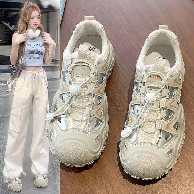 Thick-soled Hollow Dad Shoes Women's Summer New Non-slip Mountaineering Hole Shoes Sandals Outdoor Sports and Leisure Shoes